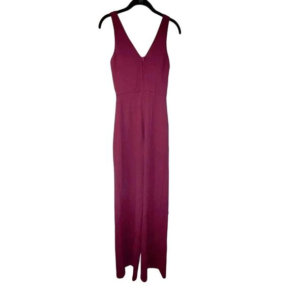 Crystal Sky Elegant Burgundy‎ Maxi Dress V-Neck Formal Evening Gown E56 - Picture 1 of 5